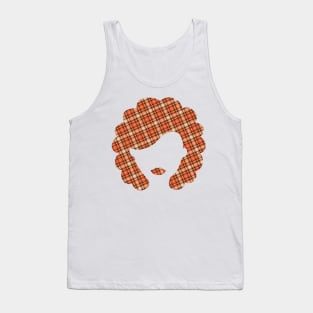 Plaid Head Silhouette Tank Top